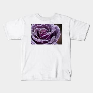 Purple flower close up with studio light Kids T-Shirt